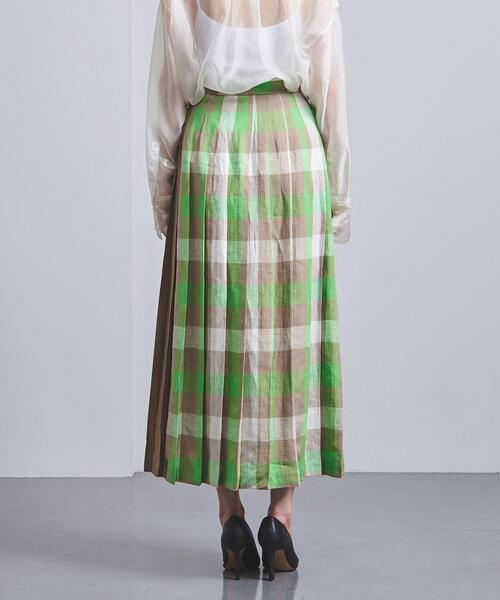 O'NEIL of DUBLIN（オニールオブダブリン）の「＜O'NEIL of DUBLIN（オニール オブ ダブリン）＞フリンジ マキシ キルトスカート（スカート・レディース・ベージュ/ライトピンク・8/10）」の7枚目の写真