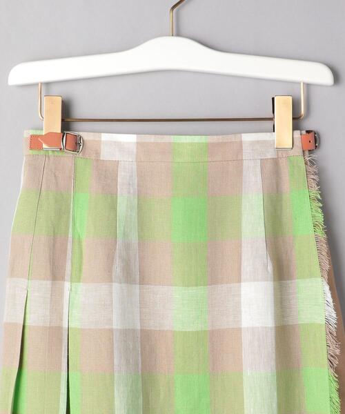 O'NEIL of DUBLIN（オニールオブダブリン）の「＜O'NEIL of DUBLIN（オニール オブ ダブリン）＞フリンジ マキシ キルトスカート（スカート・レディース・ベージュ/ライトピンク・8/10）」の8枚目の写真