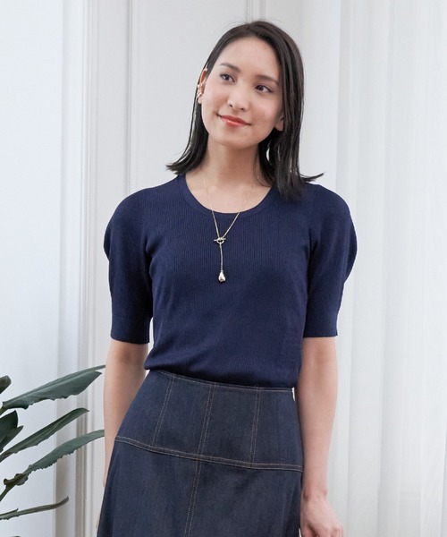 ANAYI（アナイ）の「アセテートポリエステルパフスリーブ プル