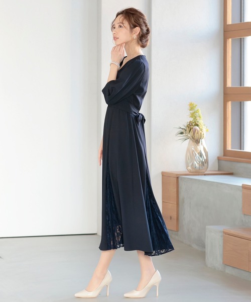 Kana（カナ）の「クラシカル レース 結婚式 お呼ばれ パーティー ロングワンピース（ワンピース・レディース・ベージュ/グレー/ネイビー・M/S）」の19枚目の写真
