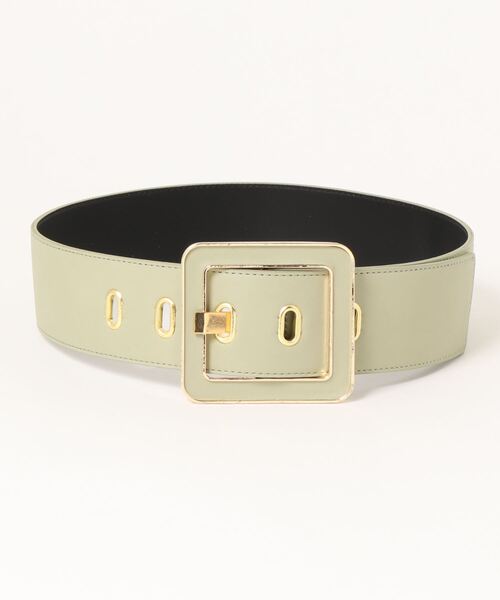 MIIA(ミーア)の「バックル太ベルト(ベルト・レディース・グリーン/パープル/ピンク/オフホワイト・FREE)」の3枚目の写真