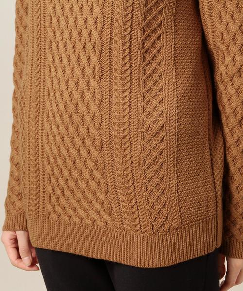 BEAUTY&YOUTH UNITED ARROWS（ビューティーアンドユースユナイテッドアローズ）の「BYBC 5Gケーブル ビッグクルーネックニットプルオーバー◆（ニット/セーター・レディース・ホワイト/ブラック/ブラウン/グレー/ダークグリーン・フリー）」の12枚目の写真