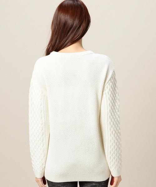 BEAUTY&YOUTH UNITED ARROWS（ビューティーアンドユースユナイテッドアローズ）の「BYBC 5Gケーブル ビッグクルーネックニットプルオーバー◆（ニット/セーター・レディース・ホワイト/ブラック/ブラウン/グレー/ダークグリーン・フリー）」の15枚目の写真