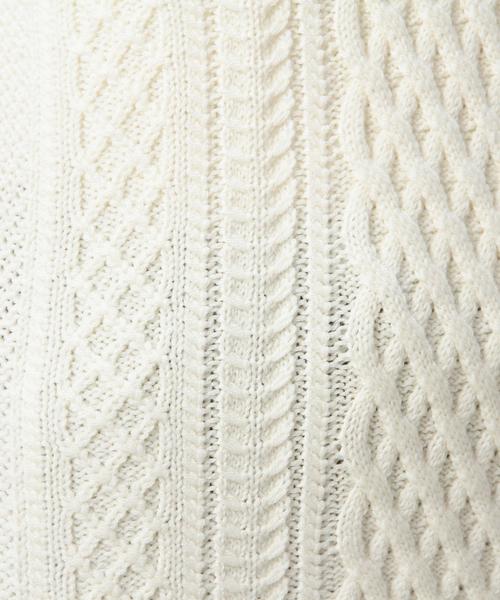 BEAUTY&YOUTH UNITED ARROWS（ビューティーアンドユースユナイテッドアローズ）の「BYBC 5Gケーブル ビッグクルーネックニットプルオーバー◆（ニット/セーター・レディース・ホワイト/ブラック/ブラウン/グレー/ダークグリーン・フリー）」の16枚目の写真