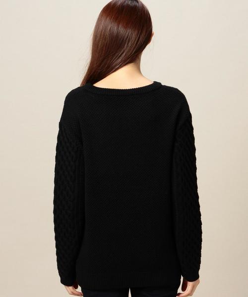 BEAUTY&YOUTH UNITED ARROWS（ビューティーアンドユースユナイテッドアローズ）の「BYBC 5Gケーブル ビッグクルーネックニットプルオーバー◆（ニット/セーター・レディース・ホワイト/ブラック/ブラウン/グレー/ダークグリーン・フリー）」の17枚目の写真