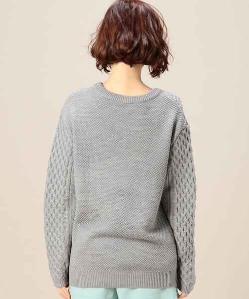 BEAUTY&YOUTH UNITED ARROWS（ビューティーアンドユースユナイテッドアローズ）の「BYBC 5Gケーブル ビッグクルーネックニットプルオーバー◆（ニット/セーター・レディース・ホワイト/ブラック/ブラウン/グレー/ダークグリーン・フリー）」の21枚目の写真