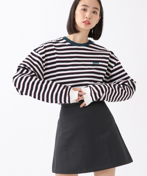 COVERNAT（カバーナット）の「Covernat／マルチボーダーロンT　2930742（Tシャツ/カットソー・レディース・ブラック/ベージュ/オフホワイト/オリーブ/その他1・SMALL/MEDIUM/LARGE/X-LARGE）」の3枚目の写真