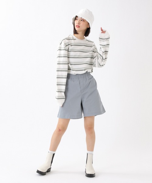 COVERNAT（カバーナット）の「Covernat／マルチボーダーロンT　2930742（Tシャツ/カットソー・レディース・ブラック/ベージュ/オフホワイト/オリーブ/その他1・SMALL/MEDIUM/LARGE/X-LARGE）」の6枚目の写真