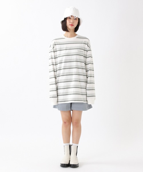 COVERNAT（カバーナット）の「Covernat／マルチボーダーロンT　2930742（Tシャツ/カットソー・レディース・ブラック/ベージュ/オフホワイト/オリーブ/その他1・SMALL/MEDIUM/LARGE/X-LARGE）」の7枚目の写真