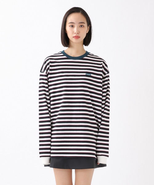 COVERNAT（カバーナット）の「Covernat／マルチボーダーロンT　2930742（Tシャツ/カットソー・レディース・ブラック/ベージュ/オフホワイト/オリーブ/その他1・SMALL/MEDIUM/LARGE/X-LARGE）」の13枚目の写真