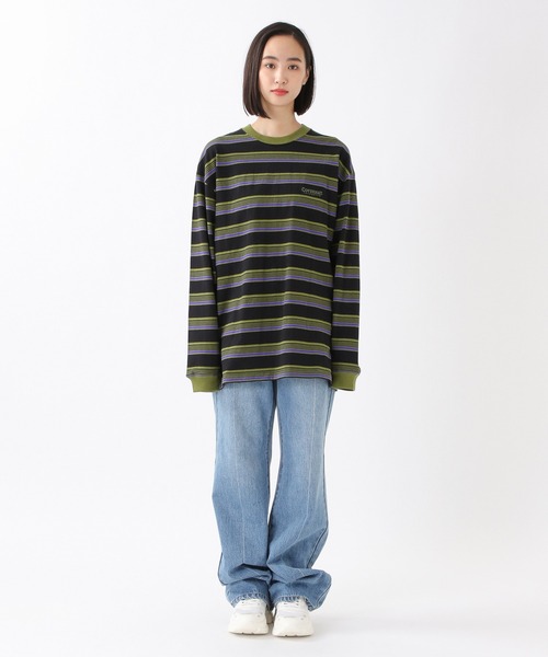 COVERNAT（カバーナット）の「Covernat／マルチボーダーロンT　2930742（Tシャツ/カットソー・レディース・ブラック/ベージュ/オフホワイト/オリーブ/その他1・SMALL/MEDIUM/LARGE/X-LARGE）」の15枚目の写真