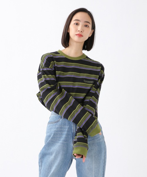 COVERNAT（カバーナット）の「Covernat／マルチボーダーロンT　2930742（Tシャツ/カットソー・レディース・ブラック/ベージュ/オフホワイト/オリーブ/その他1・SMALL/MEDIUM/LARGE/X-LARGE）」の16枚目の写真