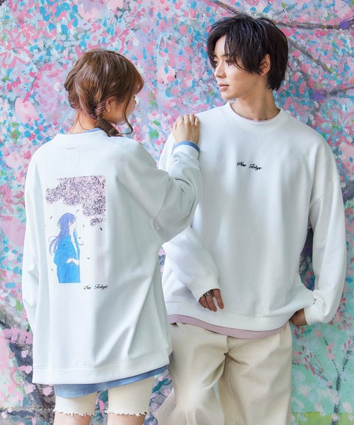 RETRO TOKYO(RETRO TOKYO)の「【TikToker×WEGO限定コラボ】オーバーサイズ イラストプリント プルオーバークルーネックスウェット(スウェット・メンズ・ホワイト/ブラック/ブルー・FREE)」の3枚目の写真