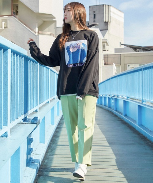 RETRO TOKYO(RETRO TOKYO)の「【TikToker×WEGO限定コラボ】オーバーサイズ イラストプリント プルオーバークルーネックスウェット(スウェット・メンズ・ホワイト/ブラック/ブルー・FREE)」の11枚目の写真