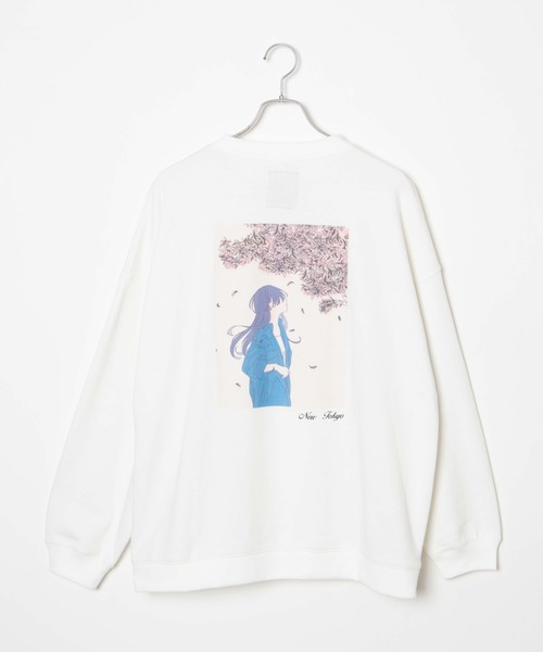 RETRO TOKYO(RETRO TOKYO)の「【TikToker×WEGO限定コラボ】オーバーサイズ イラストプリント プルオーバークルーネックスウェット(スウェット・メンズ・ホワイト/ブラック/ブルー・FREE)」の9枚目の写真