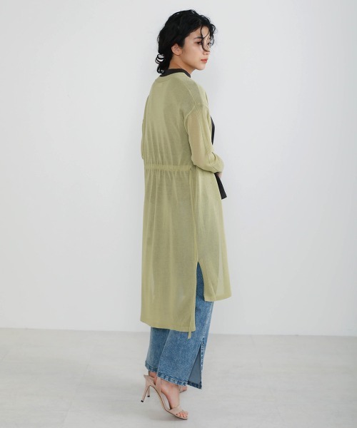 Bou Jeloud（ブージュルード）の「さらさら袖ラインロングカーディガン（カーディガン/ボレロ・レディース・ライトグレー/ブラック/ブラウン/オフホワイト/ライトグリーン・FREE）」の18枚目の写真