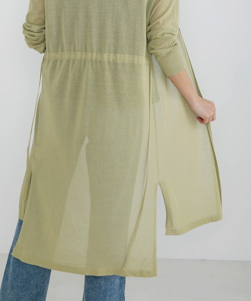 Bou Jeloud（ブージュルード）の「さらさら袖ラインロングカーディガン（カーディガン/ボレロ・レディース・ライトグレー/ブラック/ブラウン/オフホワイト/ライトグリーン・FREE）」の21枚目の写真