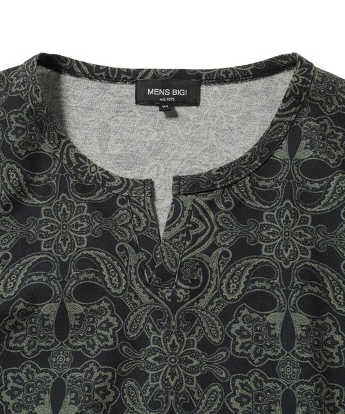 MEN'S BIGI（メンズビギ）の「アムンゼン織 スキッパーカットソー ペイズリー（Tシャツ/カットソー・メンズ・ブラック/ネイビー・01/02/03）」の15枚目の写真