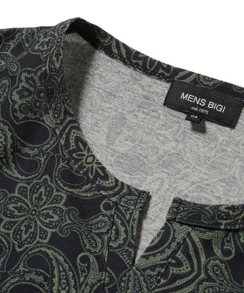 MEN'S BIGI（メンズビギ）の「アムンゼン織 スキッパーカットソー ペイズリー（Tシャツ/カットソー・メンズ・ブラック/ネイビー・01/02/03）」の11枚目の写真