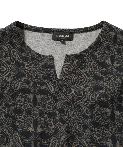 MEN'S BIGI（メンズビギ）の「アムンゼン織 スキッパーカットソー ペイズリー（Tシャツ/カットソー・メンズ・ブラック/ネイビー・01/02/03）」の14枚目の写真