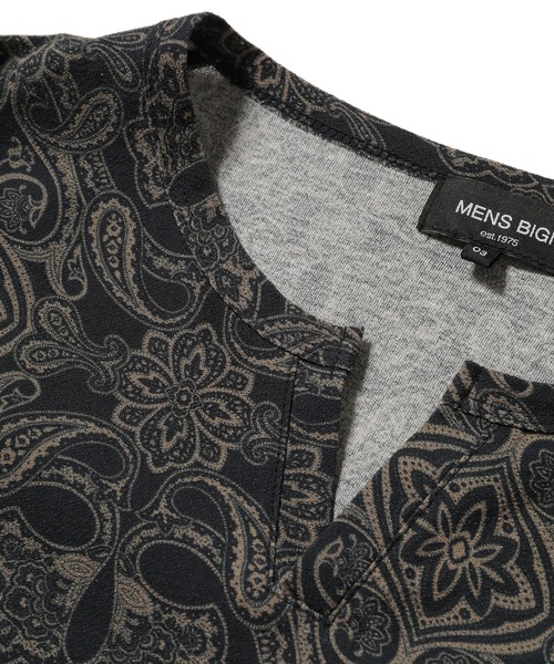 MEN'S BIGI（メンズビギ）の「アムンゼン織 スキッパーカットソー ペイズリー（Tシャツ/カットソー・メンズ・ブラック/ネイビー・01/02/03）」の6枚目の写真