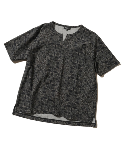 MEN'S BIGI（メンズビギ）の「アムンゼン織 スキッパーカットソー ペイズリー（Tシャツ/カットソー・メンズ・ブラック/ネイビー・01/02/03）」の20枚目の写真