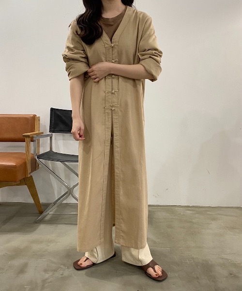 lawgy(ラウジー)の「original chinabutton op(ワンピース・レディース・ブラウン/ベージュ・FREE)」の13枚目の写真