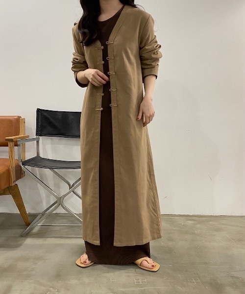 lawgy(ラウジー)の「original chinabutton op(ワンピース・レディース・ブラウン/ベージュ・FREE)」の18枚目の写真