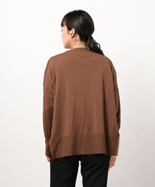 ottilie（オティーリエ）の「コットンニットカーディガン（カーディガン/ボレロ・レディース・レッド/ブラウン・FREE）」の4枚目の写真