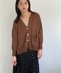コットンニットカーディガン