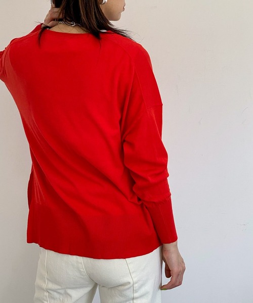 ottilie（オティーリエ）の「コットンニットカーディガン（カーディガン/ボレロ・レディース・レッド/ブラウン・FREE）」の22枚目の写真