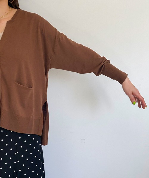 ottilie（オティーリエ）の「コットンニットカーディガン（カーディガン/ボレロ・レディース・レッド/ブラウン・FREE）」の17枚目の写真