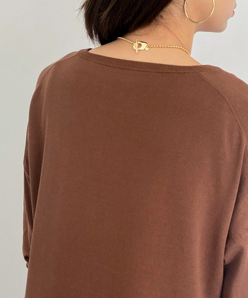 ottilie（オティーリエ）の「コットンニットカーディガン（カーディガン/ボレロ・レディース・レッド/ブラウン・FREE）」の20枚目の写真