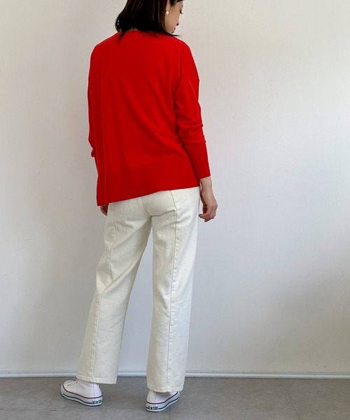 ottilie（オティーリエ）の「コットンニットカーディガン（カーディガン/ボレロ・レディース・レッド/ブラウン・FREE）」の7枚目の写真