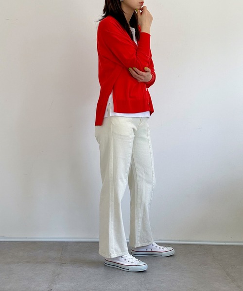 ottilie（オティーリエ）の「コットンニットカーディガン（カーディガン/ボレロ・レディース・レッド/ブラウン・FREE）」の8枚目の写真