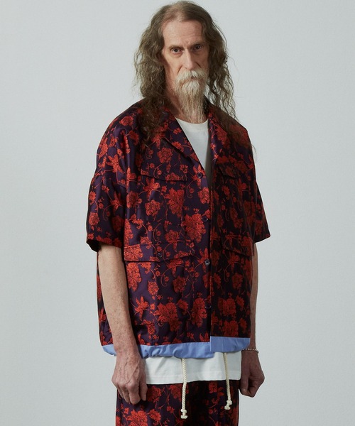 トップスunselds フローラルジャガードs Sミリタリーシャツ シャツ ブラウス Unselds アンセルズ のファッション