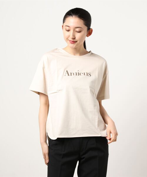 earth music&ecology（アースミュージックアンドエコロジー）の「Amiens BIGTシャツ ＊（Tシャツ/カットソー・レディース・ピンク/ライトベージュ/ブラック/ミント/アイボリー/モカ・FREE）」の4枚目の写真
