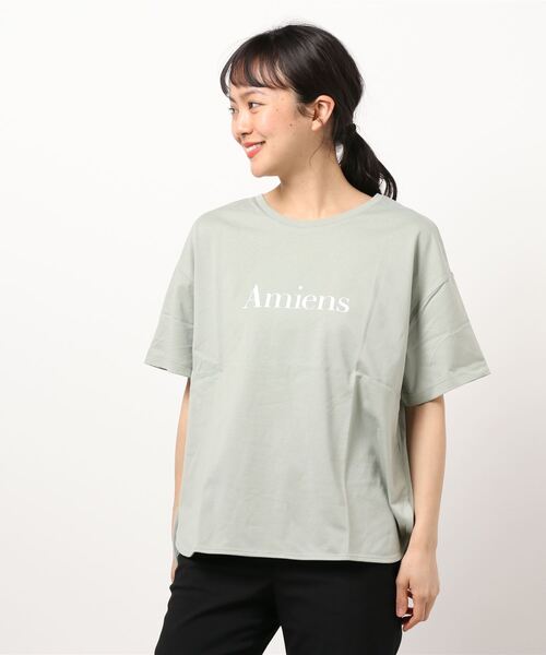 earth music&ecology（アースミュージックアンドエコロジー）の「Amiens BIGTシャツ ＊（Tシャツ/カットソー・レディース・ピンク/ライトベージュ/ブラック/ミント/アイボリー/モカ・FREE）」の5枚目の写真