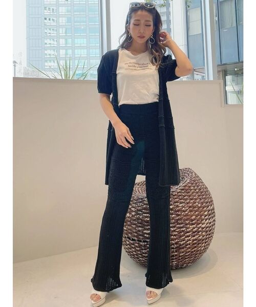 RESEXXY（リゼクシー）の「エンブロイダリーロゴTシャツ（Tシャツ/カットソー・レディース・ブラック/ベージュ/オフホワイト/オレンジ・FREE）」の22枚目の写真