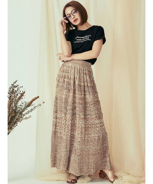 RESEXXY（リゼクシー）の「エンブロイダリーロゴTシャツ（Tシャツ/カットソー・レディース・ブラック/ベージュ/オフホワイト/オレンジ・FREE）」の14枚目の写真