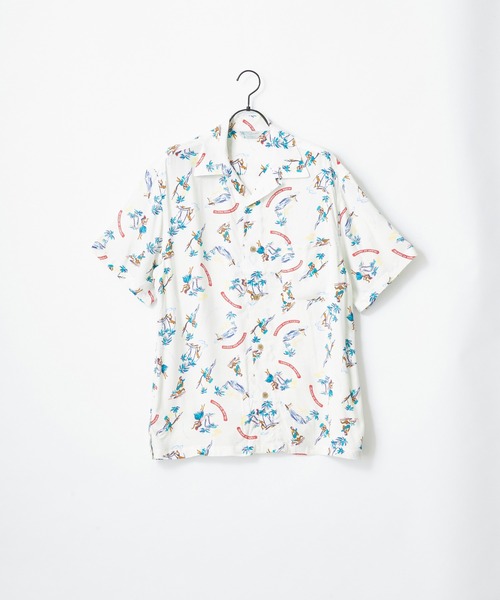 Craft Nicholson（クラフトニコルソン）の「ルーズ レーヨン半袖アロハシャツ（シャツ/ブラウス・メンズ・ホワイト系その他/ホワイト系その他7/ベージュ/ブラック系その他5/グレー系その他/ブルー系その他2/ブラック系その他/ブルー系その他/ブルー/ベージュ系その他/ホワイト系その他6/ブルー系その他3/ライトカーキ/ホワイト系その他4/ホワイト/ブルー系その他5/ブラック系その他7/ホワイト系その他3/ブラック系その他6/ブラック/ブルー系その他4/ブラック系その他2/その他/ホワイト系その他2/ブラック系その他4/グレー/ホワイト系その他5/ブラック系その他3/ベージュ系その他2/ホワイト系1/ホワイト系/ブルー系その他6/ネイビー/チャコールグレー/グレー系1/ホワイト系2/ブラック系1/ブラック系/ブルー系/ミント/ブラック系2/サックスブルー・XL/M/L）」の10枚目の写真