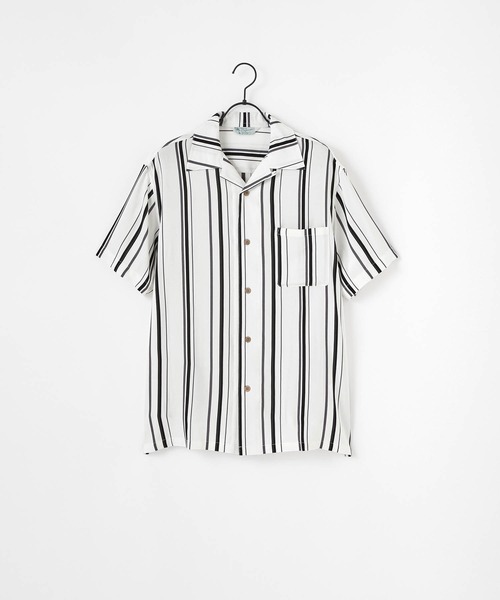 Craft Nicholson（クラフトニコルソン）の「ルーズ レーヨン半袖アロハシャツ（シャツ/ブラウス・メンズ・ホワイト系その他/ホワイト系その他7/ベージュ/ブラック系その他5/グレー系その他/ブルー系その他2/ブラック系その他/ブルー系その他/ブルー/ベージュ系その他/ホワイト系その他6/ブルー系その他3/ライトカーキ/ホワイト系その他4/ホワイト/ブルー系その他5/ブラック系その他7/ホワイト系その他3/ブラック系その他6/ブラック/ブルー系その他4/ブラック系その他2/その他/ホワイト系その他2/ブラック系その他4/グレー/ホワイト系その他5/ブラック系その他3/ベージュ系その他2/ホワイト系1/ホワイト系/ブルー系その他6/ネイビー/チャコールグレー/グレー系1/ホワイト系2/ブラック系1/ブラック系/ブルー系/ミント/ブラック系2/サックスブルー・XL/M/L）」の7枚目の写真