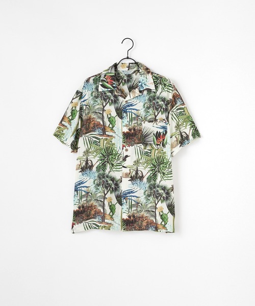 Craft Nicholson（クラフトニコルソン）の「ルーズ レーヨン半袖アロハシャツ（シャツ/ブラウス・メンズ・ホワイト系その他/ホワイト系その他7/ベージュ/ブラック系その他5/グレー系その他/ブルー系その他2/ブラック系その他/ブルー系その他/ブルー/ベージュ系その他/ホワイト系その他6/ブルー系その他3/ライトカーキ/ホワイト系その他4/ホワイト/ブルー系その他5/ブラック系その他7/ホワイト系その他3/ブラック系その他6/ブラック/ブルー系その他4/ブラック系その他2/その他/ホワイト系その他2/ブラック系その他4/グレー/ホワイト系その他5/ブラック系その他3/ベージュ系その他2/ホワイト系1/ホワイト系/ブルー系その他6/ネイビー/チャコールグレー/グレー系1/ホワイト系2/ブラック系1/ブラック系/ブルー系/ミント/ブラック系2/サックスブルー・XL/M/L）」の9枚目の写真