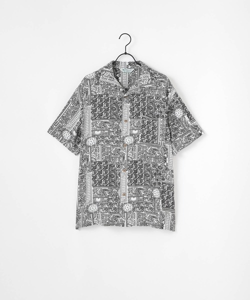 Craft Nicholson（クラフトニコルソン）の「ルーズ レーヨン半袖アロハシャツ（シャツ/ブラウス・メンズ・ホワイト系その他/ホワイト系その他7/ベージュ/ブラック系その他5/グレー系その他/ブルー系その他2/ブラック系その他/ブルー系その他/ブルー/ベージュ系その他/ホワイト系その他6/ブルー系その他3/ライトカーキ/ホワイト系その他4/ホワイト/ブルー系その他5/ブラック系その他7/ホワイト系その他3/ブラック系その他6/ブラック/ブルー系その他4/ブラック系その他2/その他/ホワイト系その他2/ブラック系その他4/グレー/ホワイト系その他5/ブラック系その他3/ベージュ系その他2/ホワイト系1/ホワイト系/ブルー系その他6/ネイビー/チャコールグレー/グレー系1/ホワイト系2/ブラック系1/ブラック系/ブルー系/ミント/ブラック系2/サックスブルー・XL/M/L）」の20枚目の写真