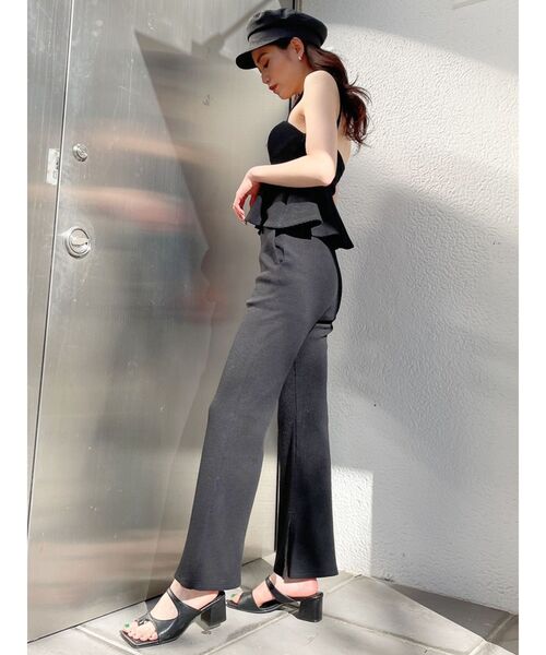 GYDA（ジェイダ）の「【SETUP着用可】2WAYワッフルペプラムビスチェ（タンクトップ・レディース・アイボリー/ブラック/ベージュ・FREE）」の15枚目の写真