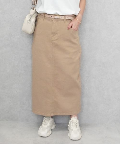 SELECT LEVERY(セレクトリベリー)の「ストレッチセミタイトデニムロングスカート(デニムスカート・レディース・インディゴブルー/ネイビー/ブルー/ダークグレー/ブラック/ワンウォッシュ/アイボリー/ブラック系その他/ベージュ/カーキ/ホワイト・LARGE/SMALL/MEDIUM/X-LARGE)」の7枚目の写真