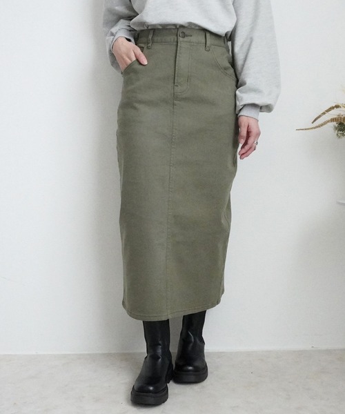 【★引っ越しセール！未使用美品のみ！！】エマリーエ　エリザベート　9号 nod)セミタイトデニムロングスカート（デニムスカート）｜Emma（SELECT
