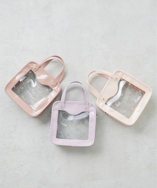 OLIVE des OLIVE（オリーブデオリーブ）の「チェリー柄PVCショルダー（ショルダーバッグ・レディース・オフホワイト/ラベンダー/ピンクベージュ・FREE）」の6枚目の写真