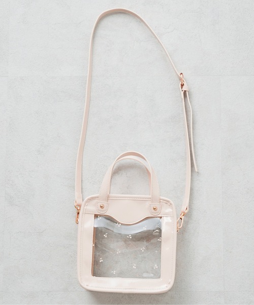 OLIVE des OLIVE（オリーブデオリーブ）の「チェリー柄PVCショルダー（ショルダーバッグ・レディース・オフホワイト/ラベンダー/ピンクベージュ・FREE）」の4枚目の写真