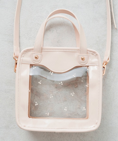 OLIVE des OLIVE（オリーブデオリーブ）の「チェリー柄PVCショルダー（ショルダーバッグ・レディース・オフホワイト/ラベンダー/ピンクベージュ・FREE）」の11枚目の写真